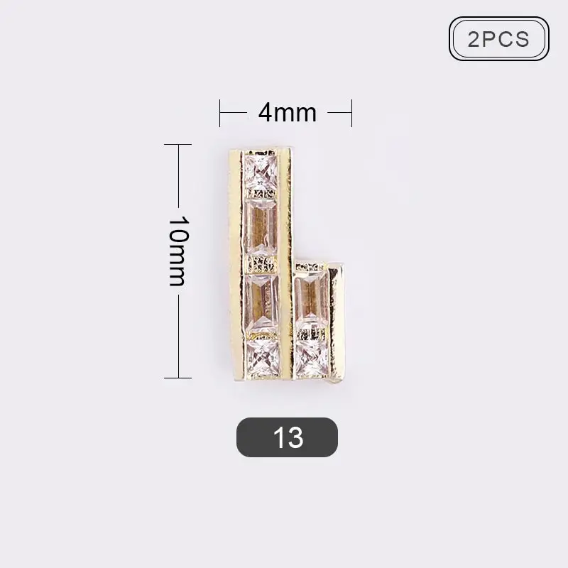 13 10 шт. 2 шт. 9 шт./компл. 3D металлическая пилочка для ногтей, наклепки разные формы ногтей Стразы ручек на выбор, хрустальные стразы для дизайна ногтей для камни для ногтей дизайн - Цвет: 13