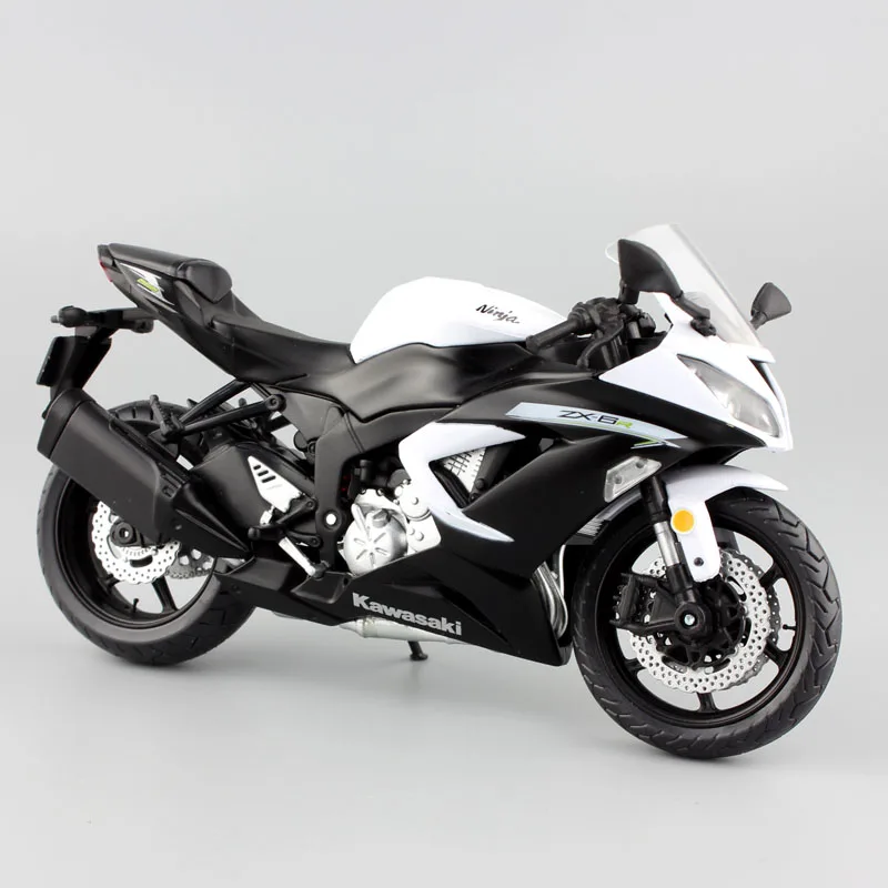 Goede 112 schaal mini Kawasaki Ninja ZX 6R Sport bike metal Motorcycle diecast sport road racing model collection auto speelgoed voor kinderen