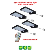 2/4pcs Solar Power PIR Motion Sensor Wall Light 48 LEDs Separable Outdoor IP65 Street Yard Path Home Garden Lamp security garden