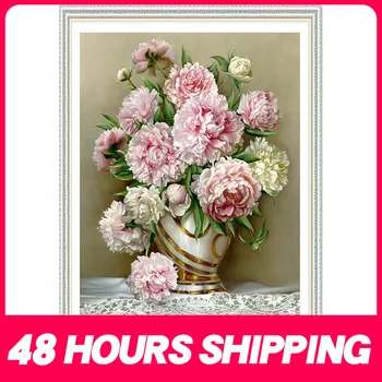 

Meian Cross Stitch Embroidery Kits 14CT Flower Scenic Cotton Thread Painting DIY Needlework DMC New Year Home Decor VS-0009