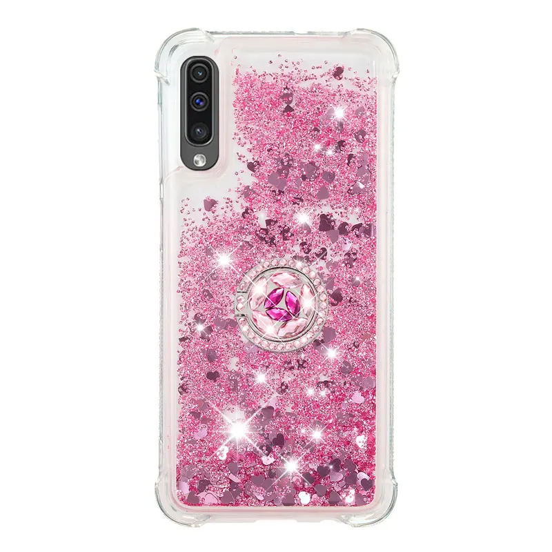 Чехол для samsung A30S A50S силиконовый чехол, блестящее кольцо с бриллиантами, мягкий Блестящий зыбучий песок чехлы для samsung Galaxy M30S A20S A10S чехол