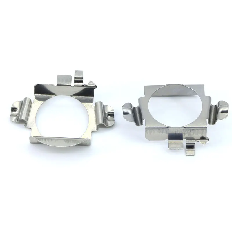 Apmatauto 2pcs H7 Led адаптер базовые фары лампа специальный металлический зажим разъем фиксатора для Mercedes C E ML CLK gla GL GLS - Цвет: Серебристый