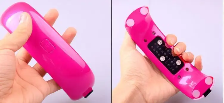 Мини DIY лампа для ногтей-240 В Сушилка для ногтей Светодиодная лампа мини Сделай Сам лампа для ногтей 9 Вт 100-240 В Сушилка для ногтей Светодиодная Радужная УФ-лампа