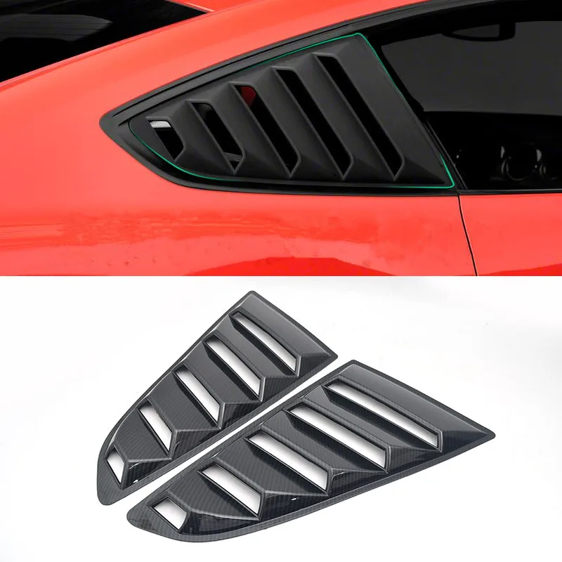 

Carbon Fiber Printed Car Rear Window Cover Moulding Trim for Ford Mustang 2015 2016 2017 Styling Accessories