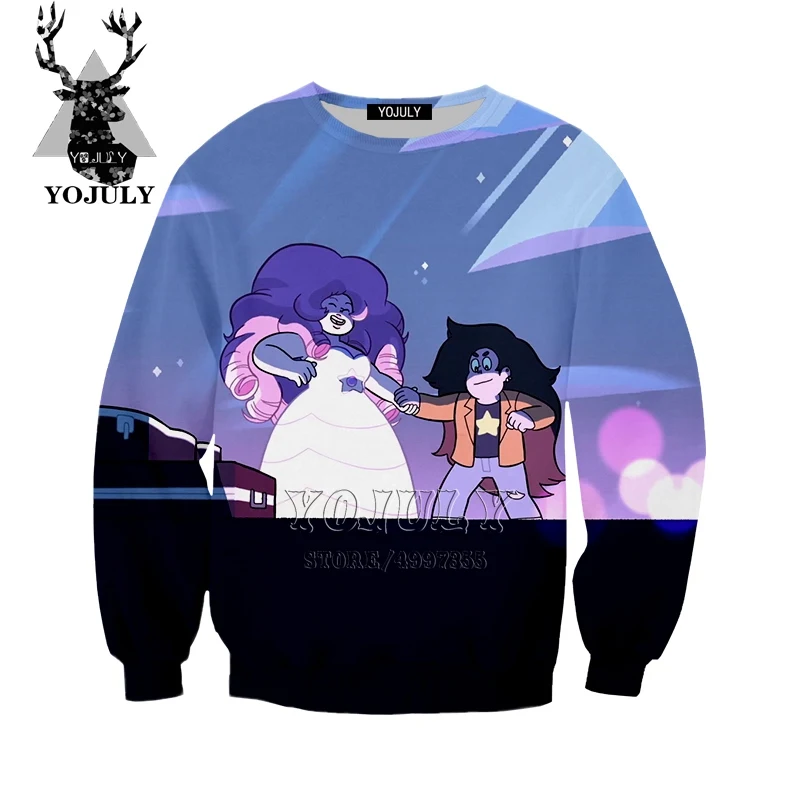 YOJULY Steven Universe styles/толстовка с 3D принтом Одежда для больших детей модные топы для девочек и подростков, детская одежда SW94