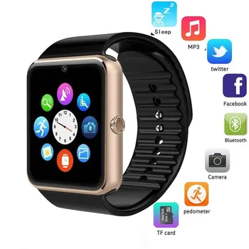 

Smart Watch Bluetooth Call Message Push with Touch Screen Big Battery Support TF SIM Card Camera Men's Watch Dropshipping 2020
