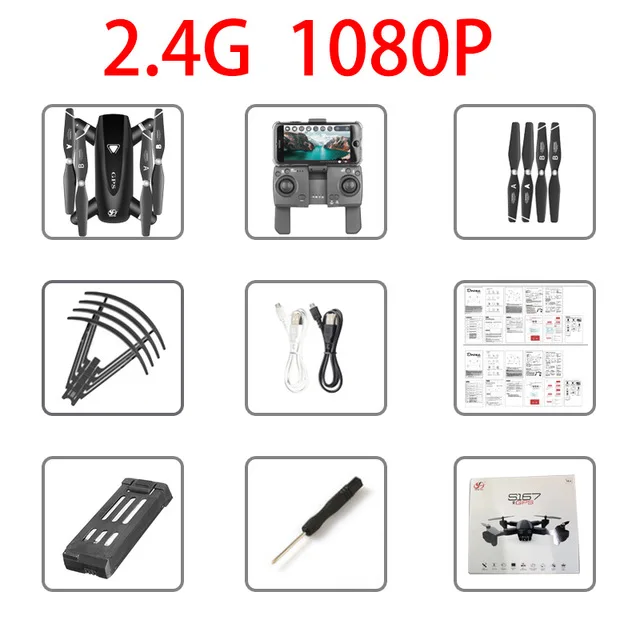 Радиоуправляемый Дрон 4k HD камера Дрон с GPS 5G WiFi FPV 1080P RC вертолет полет 20 минут Квадрокоптер Дрон с камерой дропшиппинг - Цвет: 2.4G 1080P