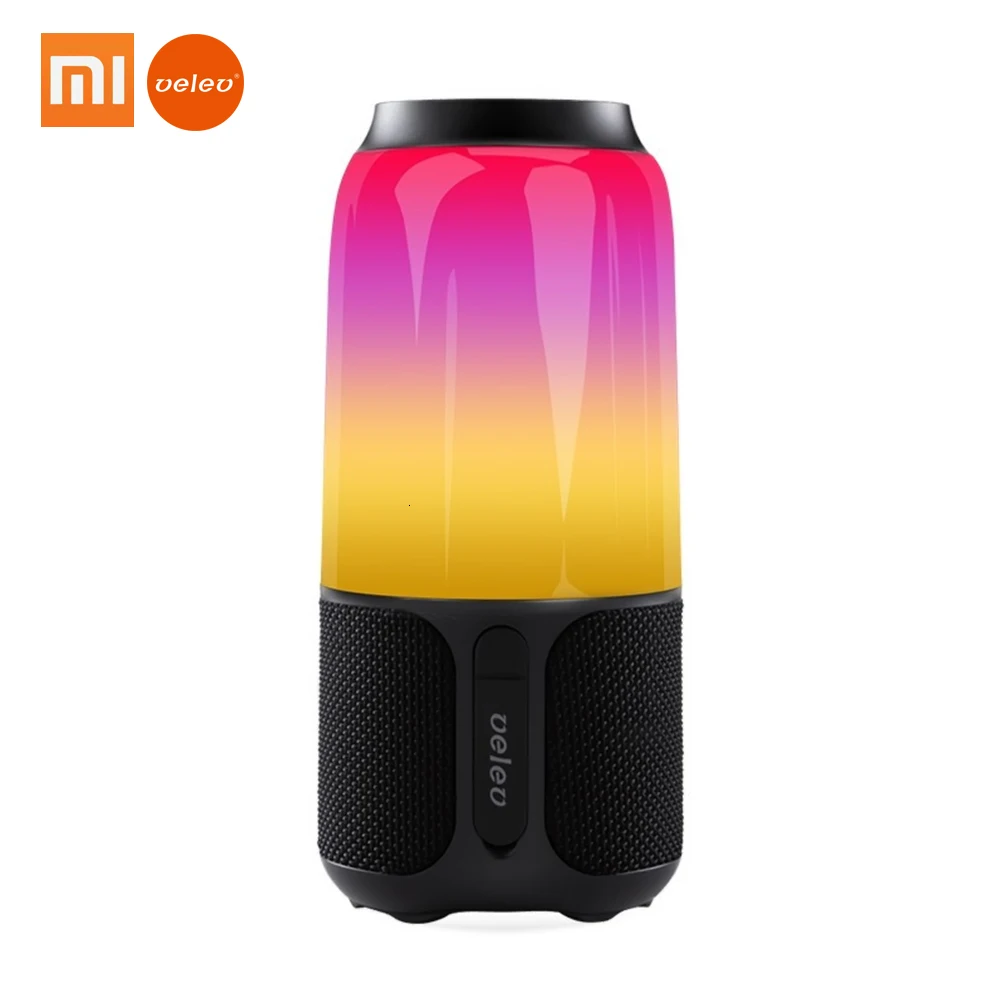 Xiaomi mijia Velev Bluetooth динамик беспроводной музыкальный плеер аудио портативный громкий динамик Стерео Soundbox светодиодный светильник красочный светильник