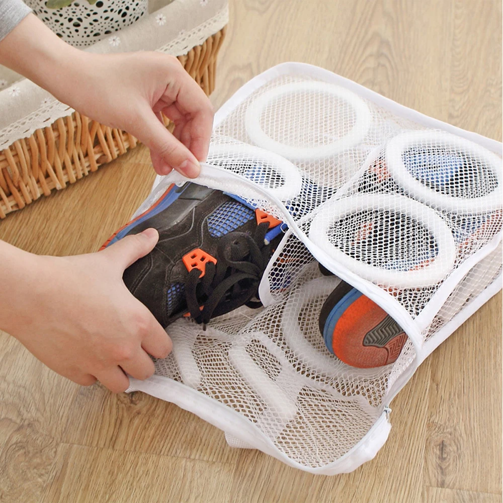 

Laundry Bag Shoes Organizer Bag for shoe Mesh Laundry Shoes Bags Wash Shoe Home Organizer Portable Laundry Washing Bags new