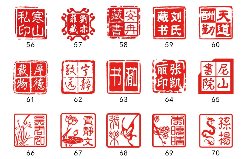 Personalizado selo de carimbo de nome chinês