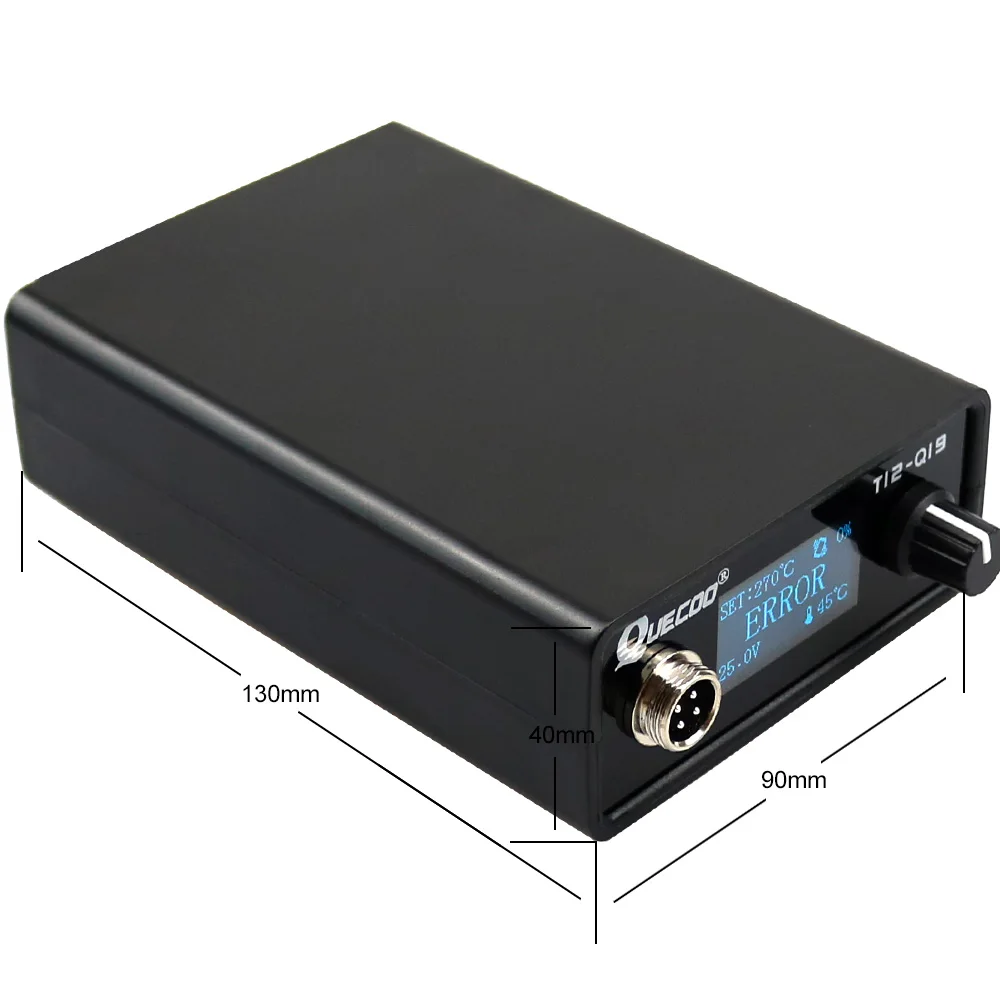 T12-Q19 Soldering Digital Station Electronic Soldering iron OLED 1.3inch Suitable AC/DC power with M8 Metal handle iron tips 2