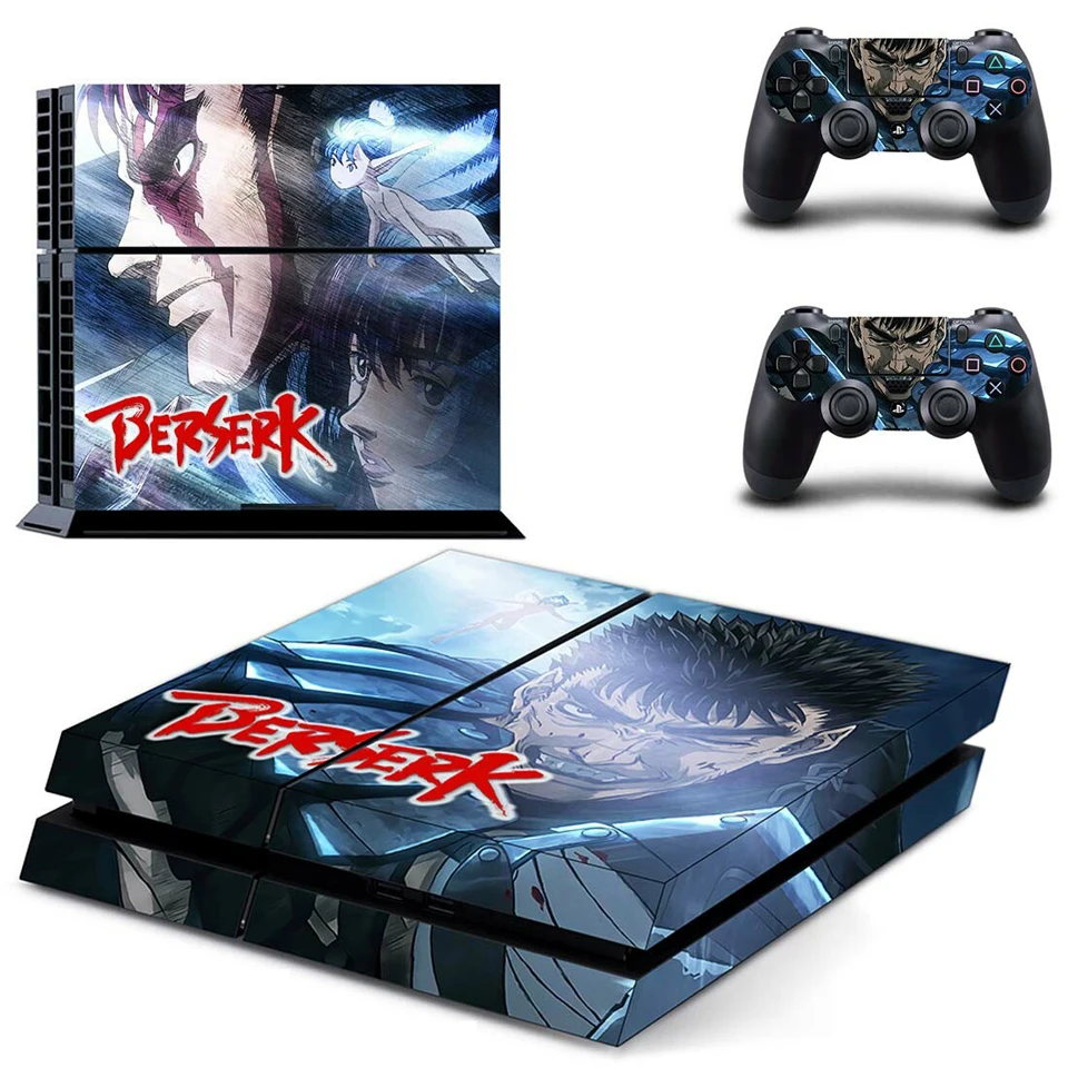 GYTM2740 Berserk стикер кожи, PS4 контроллер и консоль виниловые наклейки Набор для sony Playstation 4 полное покрытие оболочки - Цвет: GYTM2740
