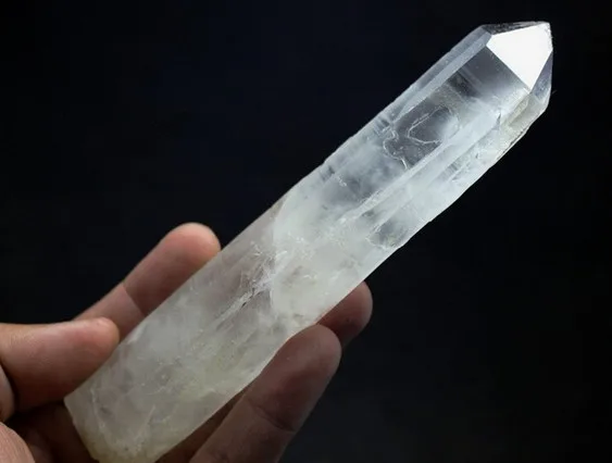 YM 309+ прозрачный натуральный Lemurian Seed кварцевый Кристал острый образец