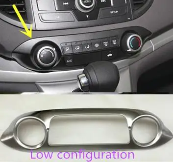 silver Для Honda CRV CR-V 2012 2013 автомобиль ABS Хром Интерьер Кнопка кондиционера управление выход Stwich отделка рамка - Название цвета: silver