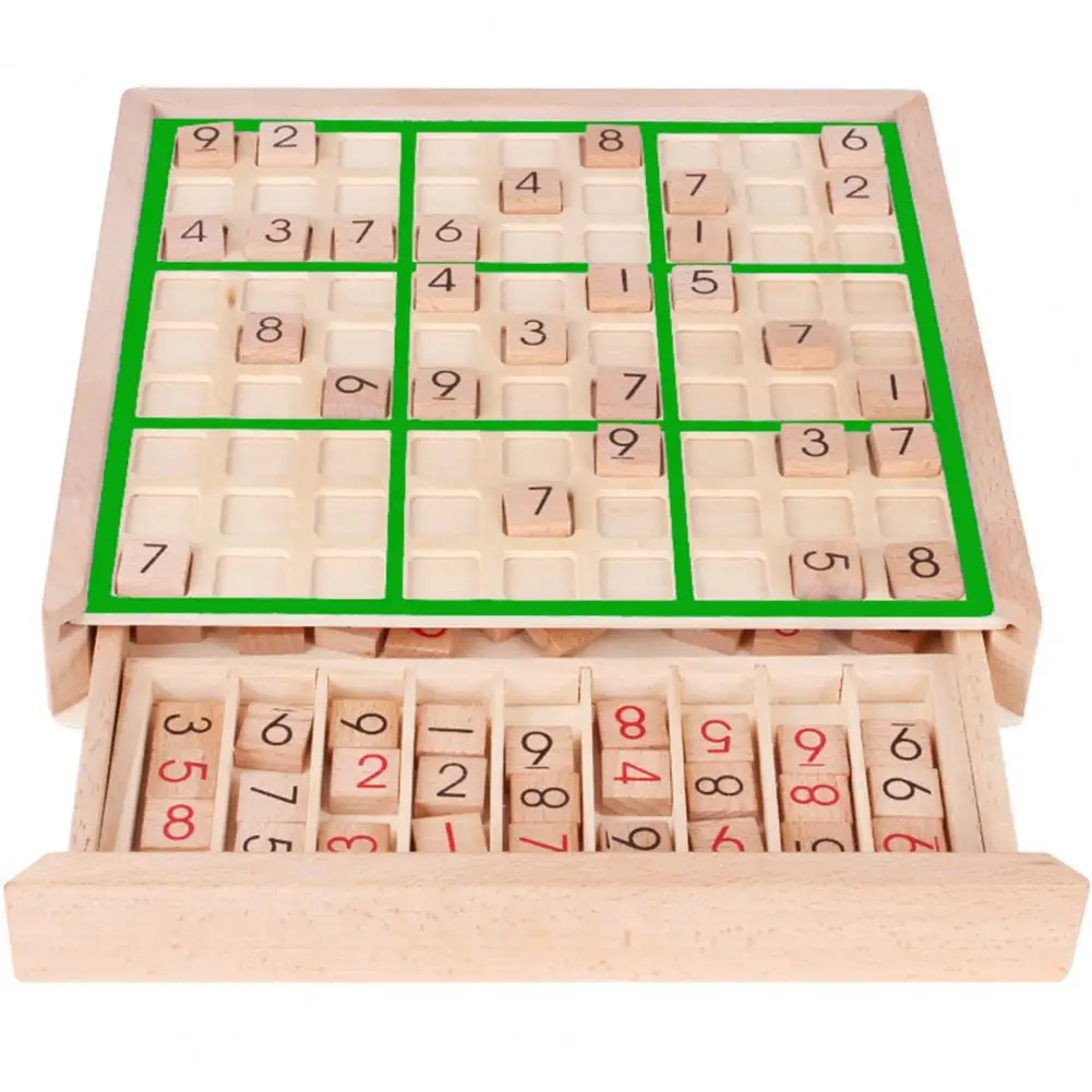 2021 New Sudoku Block Jigsaw Toys Educational Multi-Function Wooden Desktop Games Sudoku Nice Gift for Children 6
