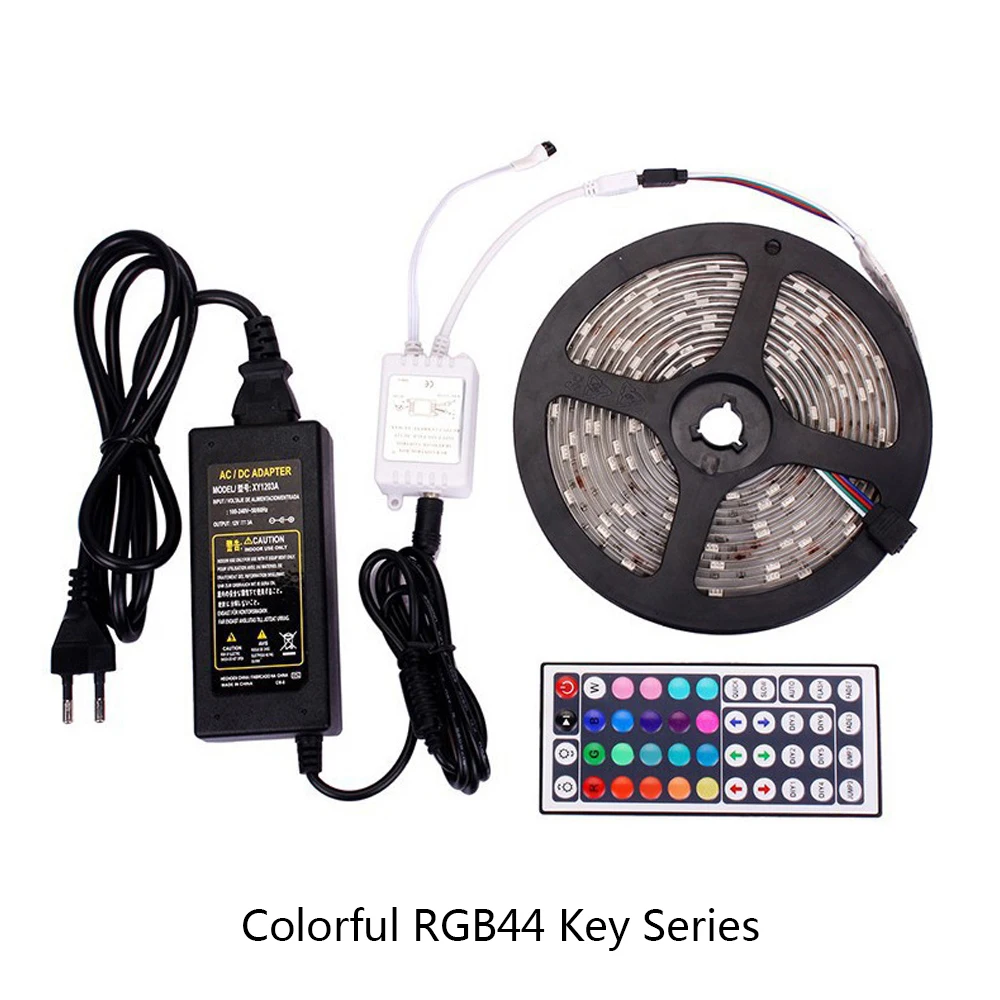#cheap 5 meter 300Leds RGB Led Strip Light 5050 DC12V 60Leds M Flexible Lighting Ribbon Tape White Warm White Blue Strip Blister Set