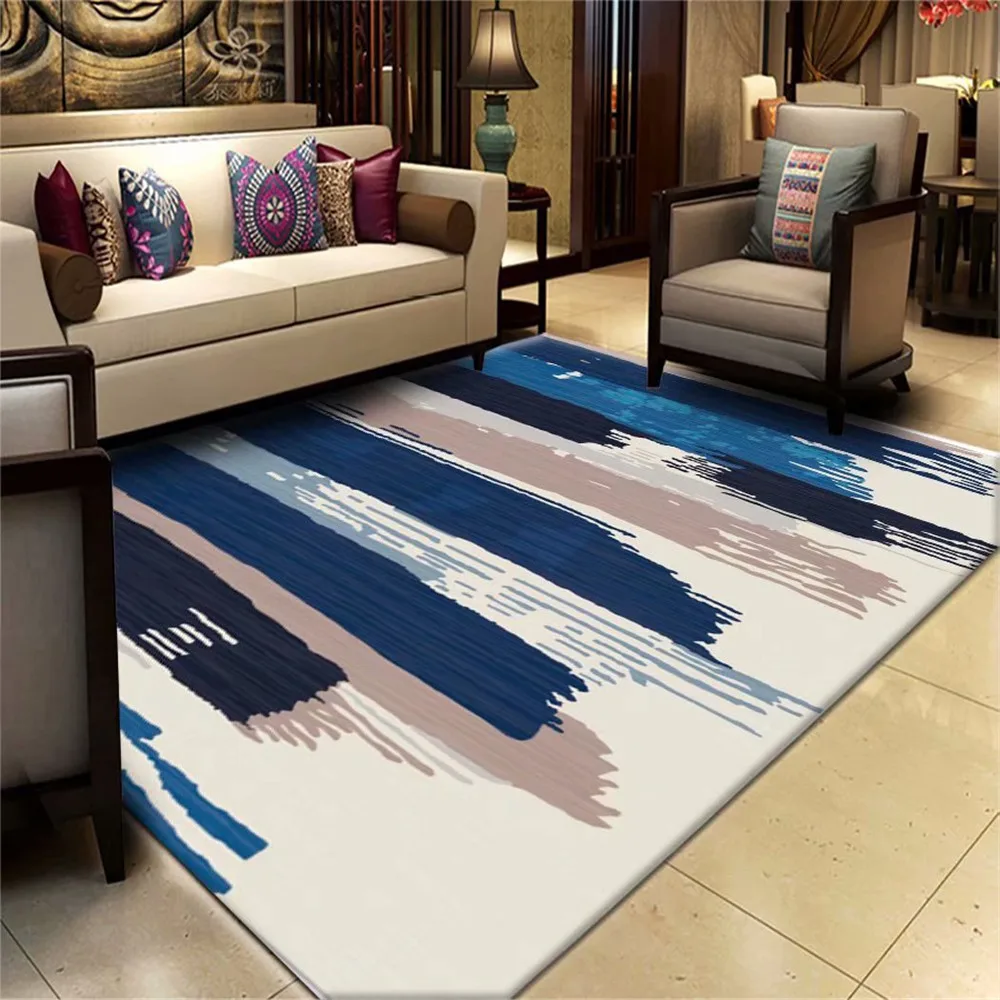 Модные ковры с масляной росписью коврик для прикроватного пола дивана мягкий