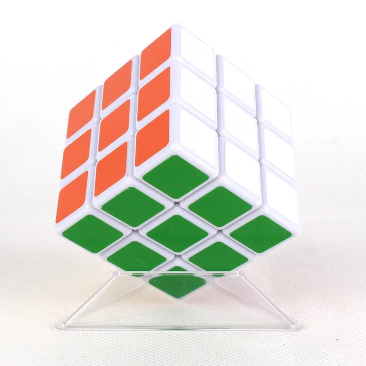 

White Background Thermal Transfer Baking Varnish 5.7 Cm Three Layer Total-enclosed Game Rubik's Cube Racing Rubik's Cube PS Envi