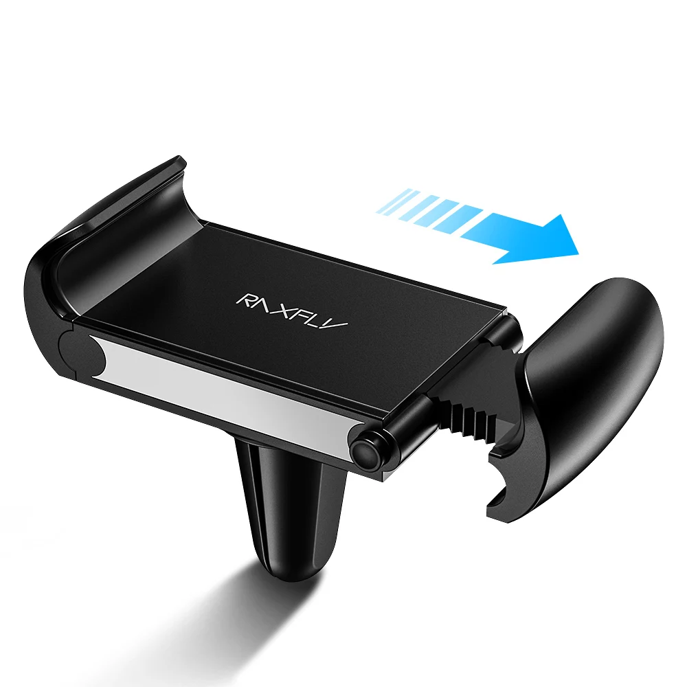 Black with Logo RAXFLY, универсальный автомобильный держатель для телефона, держатель для Iphone, samsung, поддержка 4,0-6,5 дюймов, держатель для смартфона, подставка для автомобиля - Цвет: Black with Logo