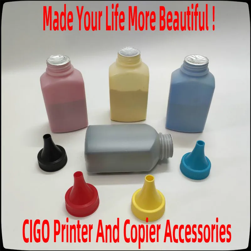 40g/Bottle,4 Black Refill Color Laser Toner Powder Kits for OKI C3300 C3400 C3450 C3520 C3600 3300 3400 3450 3520 43459301/9 Laser Printer