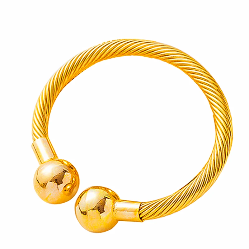 1pcs 3MM Dubai Bangles for Women Indian Gold Bracelets&ampBangles Copper Ball Cuff Saudi Arabic Wedding Bridal Jewelry | Украшения и