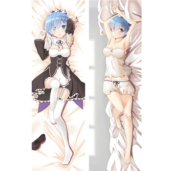 

Anime Dakimakura Re:Zero Starting Life in Another World Hugging Body Pillow Case Ram Rem Home Bedding Pillow Cover