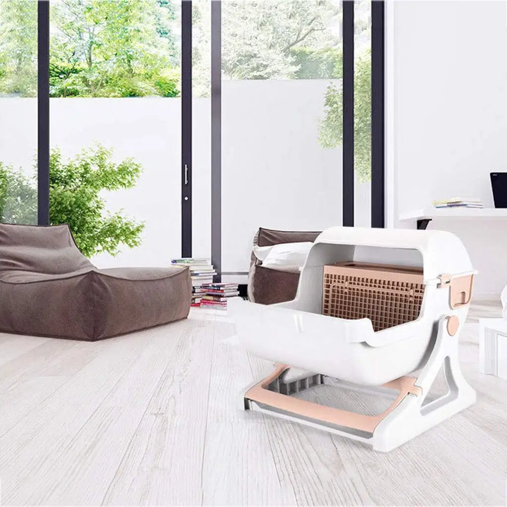 Cat Litter Box Semi-Automatic Quick Cleaning Luxury Cat Toilet Tray Semi Automatic Cat Toilet Loo Tray Flip Cover Cat Bedpans Cat Litter Box Semi-Automatic Quick Cleaning Luxury Cat Toilet Tray Semi Automatic Cat Toilet Loo Tray Flip Cover Cat Bedpans