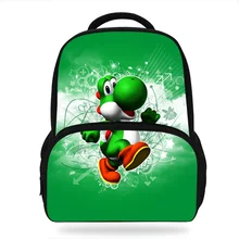 14 дюймов мультфильм Йоши Супер Марио Печать школьный рюкзак для мальчиков для детей повседневная школьная сумка для детей девочек