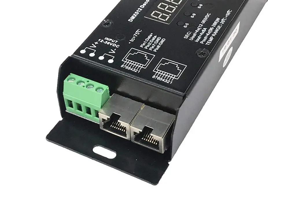 4 канала CV DMX RDM Цифровой PWM Декодер для RGB/RGBW светодиодное освещение на возраст от 12 до 36V постоянного тока UL контроллер 4x8A диммер jk1687