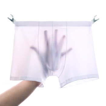 

Mens Panties Male Boxers Shorts Cotton Underpants Men Ice Silk Sexy Gay Boxer Men's underwear Comfortable Short Breathable