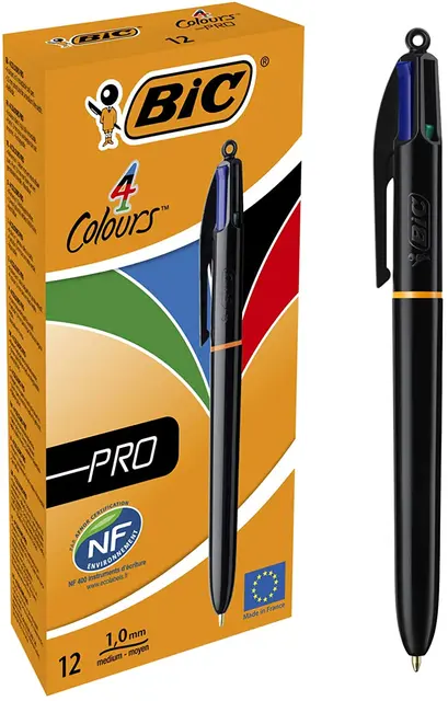 STYLO BILLE BIC CRISTAL SHINE 1MM NOIR