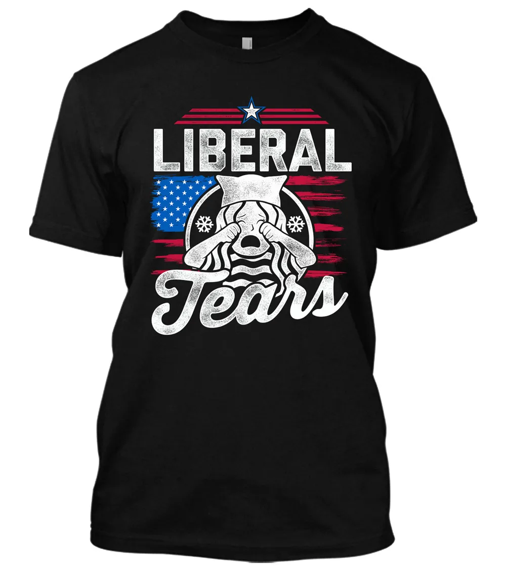Дональд Трамп новые мужские футболки с надписью Liberal Tears американский флаг Political