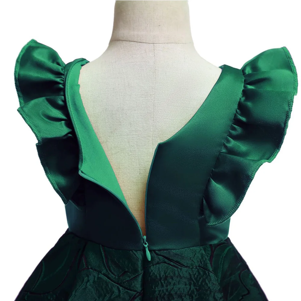2 цвета, высокое качество, vestidos, детское рождественское свадебное торжественное платье принцессы с цветочным узором для девочек детские праздничные платья на день рождения