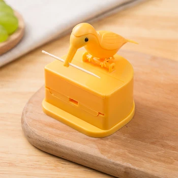 

Cute Hummingbird Toothpick Dispenser Gag Gift Cleaning Teeth High Quality Material Automatic Bird Toothpick Box Hot New