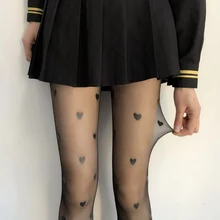 Sexy Women Tights Classic Small Polka Dot Silk Stockings Thin Vintage Faux Tattoo Thigh Sheer Pantyhose Female Elastic Hosiery
