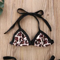 0-24Months Baby Girls Swimsuits Leopard Print Bikini Swimwear For Girls 2025 Summer Infant Girls Bathing Suits 2