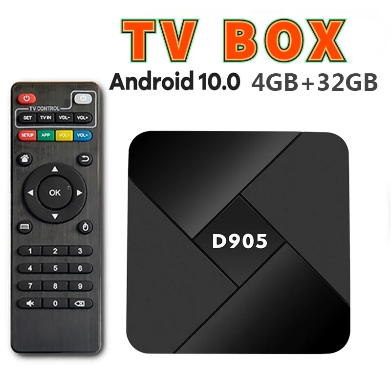 Nuovo Android 10.0 Tv Box 2.4G Wifi 4G + 32G 4K Ricevitore Tv 3D Lettore Multimediale High Qualy Tv Box Console Di Gioco Fast Box Dropshipping