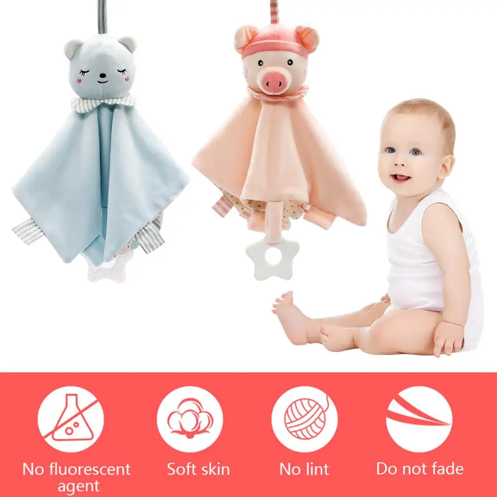 

Baby Comforting Security Blanket Toys Animal Stuffed Soft Baby Plush Toy Bed Hanging Babies Rattles Mobiles For Baby Toys