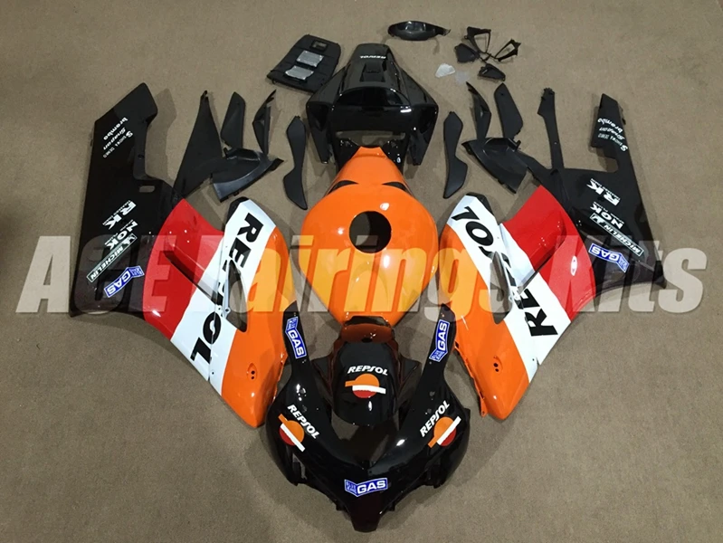 4 подарки литья под давлением ABS Полный обтекатели комплект Подходит для Honda CBR1000RR cbr1000 04 05 2004 2005 набор кузова оранжевый