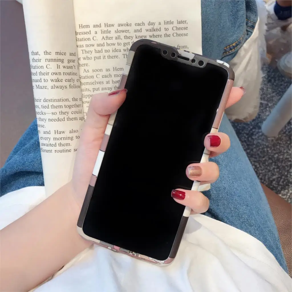 360 чехол с милым рисунком том Джерри для iPhone X, XR, XS, Max, 6, 6 S, 7, 8 Plus, 5, 5S, SE, тонкий жесткий чехол с изображением аниме i Phone Cat mouse, стекло