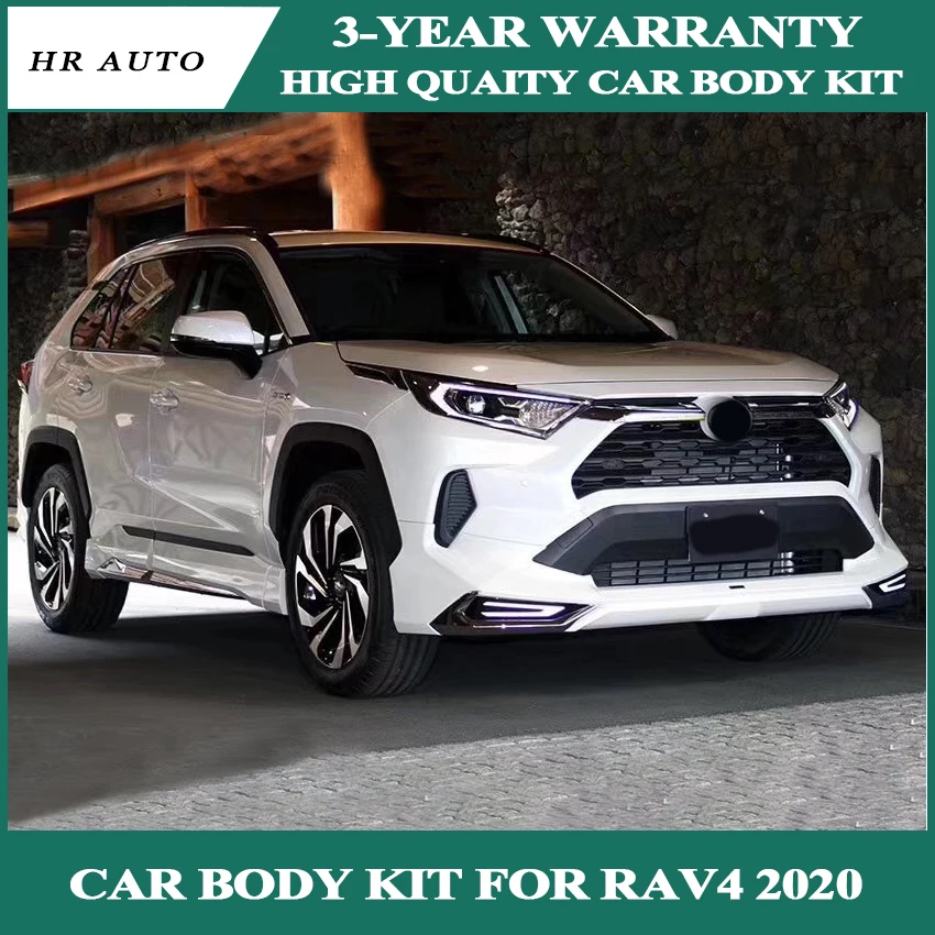 Комплект передних и задних бамперов для Toyota Rav4 2019 2020 Новый rav4 с дневсветильник