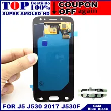 Регулятор яркости lcd s для Samsung Galaxy J5 j530 J530F J530M AMOLED lcd дисплей кодирующий преобразователь сенсорного экрана в сборе