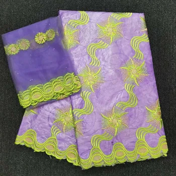 

AMHH025 african fabric Bazin riche fabric tissu africain cotton embroidered Bazin riche getzner lace set african lace fabric