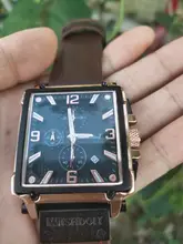Reloj deportivo para hombre, cronógrafo de cuarzo, con Esfera Grande cuadrada de cuero, marca superior de lujo, a la moda, resistente al agua, nuevo, 2021