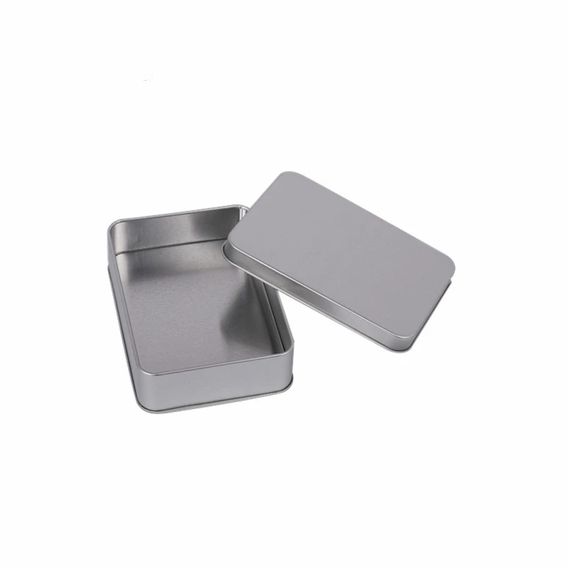 

Medium Size Tin Storage Box 12pcs Metal Storage Box For Tableup Drawer Sliver Color Tin Organizer Container Tin Case Cheap