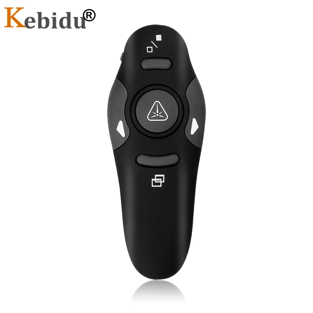 

KEBIDU 2.4Ghz RF Pointer Pen Wireless USB Power Point Presenter Remote Control Laser Pen Wireless Remote Red Laser Pointer
