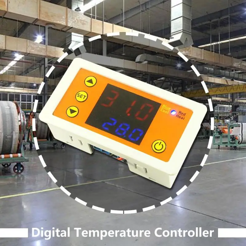 DC12V цифровой Температура контроллер светодиодный дисплей термостата термометр NTC