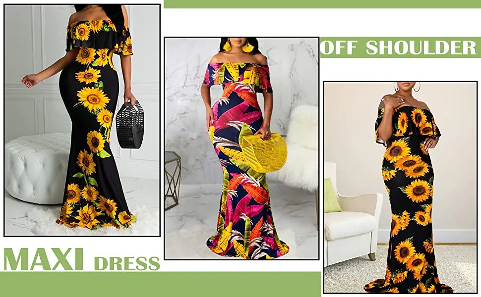 Jackherelook Womens Vintage Maxi Dresses Samoan Hibiscus Polynesian Tribal Brand Design Summer Unisex Clothes Off Shoulder Dress Jackherelook Womens Vintage Maxi Dresses Samoan Hibiscus Polynesian Tribal Brand Design Summer Unisex Clothes Off Shoulder Dress