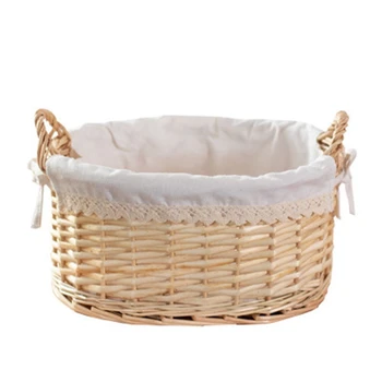 

Wicker Storage Basket Toy Storage Desktop Storage Box Bedroom Study Storage Basket Willow