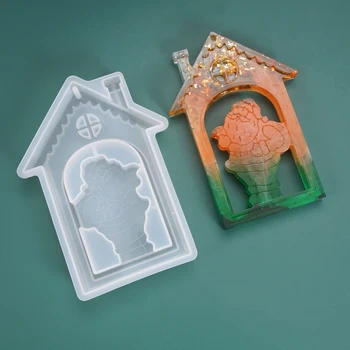 

DIY Crystal Epoxy Mold Santa Claus Listing Set Decoration Pendant Theme Silicone Mold